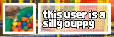 Credit: Saikiboxes on Tumblr. Text: "this user is a silly ouppy" this user is a silly ouppy